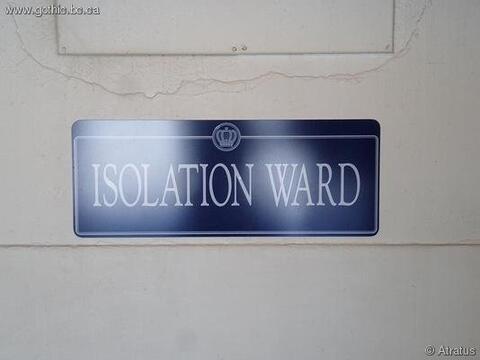 The isolation ward at the stern of the ship