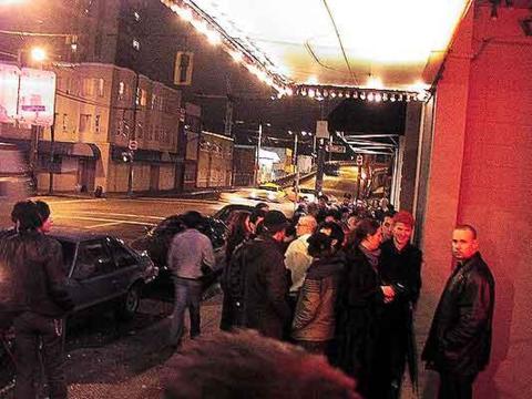 Still a massive queue at 1:00 a.m.