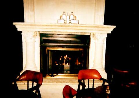 The fireplace at Mutiny.