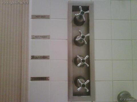 Hot and cold running water in your choice of fresh or salt (the salt water faucets no longer function.)