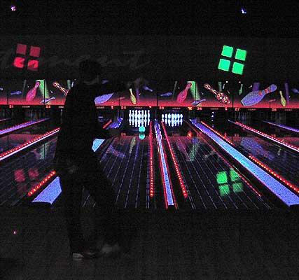 Glowing bowling at Xcalibur.