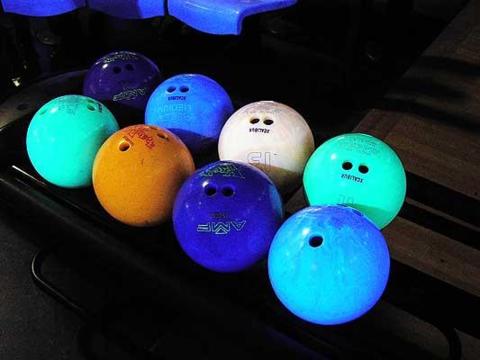 Glowing bowling at Xcalibur.