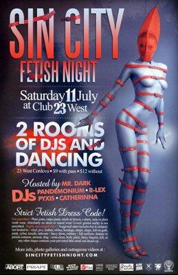 Poster courtesy Sin City. Graphic Design by Pandemonium
