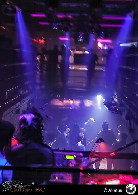 DJ Maleficent presiding over the dance floor.