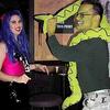 The Van-Goth moderator is accosted by a Reptoid alien.