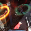 The result of waving the camera around while photographing with a flash
