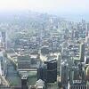 Downtown, facing north toward the Metro with the Chicago River in the foreground.